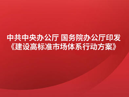 中辦國辦印發(fā)《建設高標準市場體系行動方案》 涉及藥品專利保護、醫(yī)藥招采等內(nèi)容
